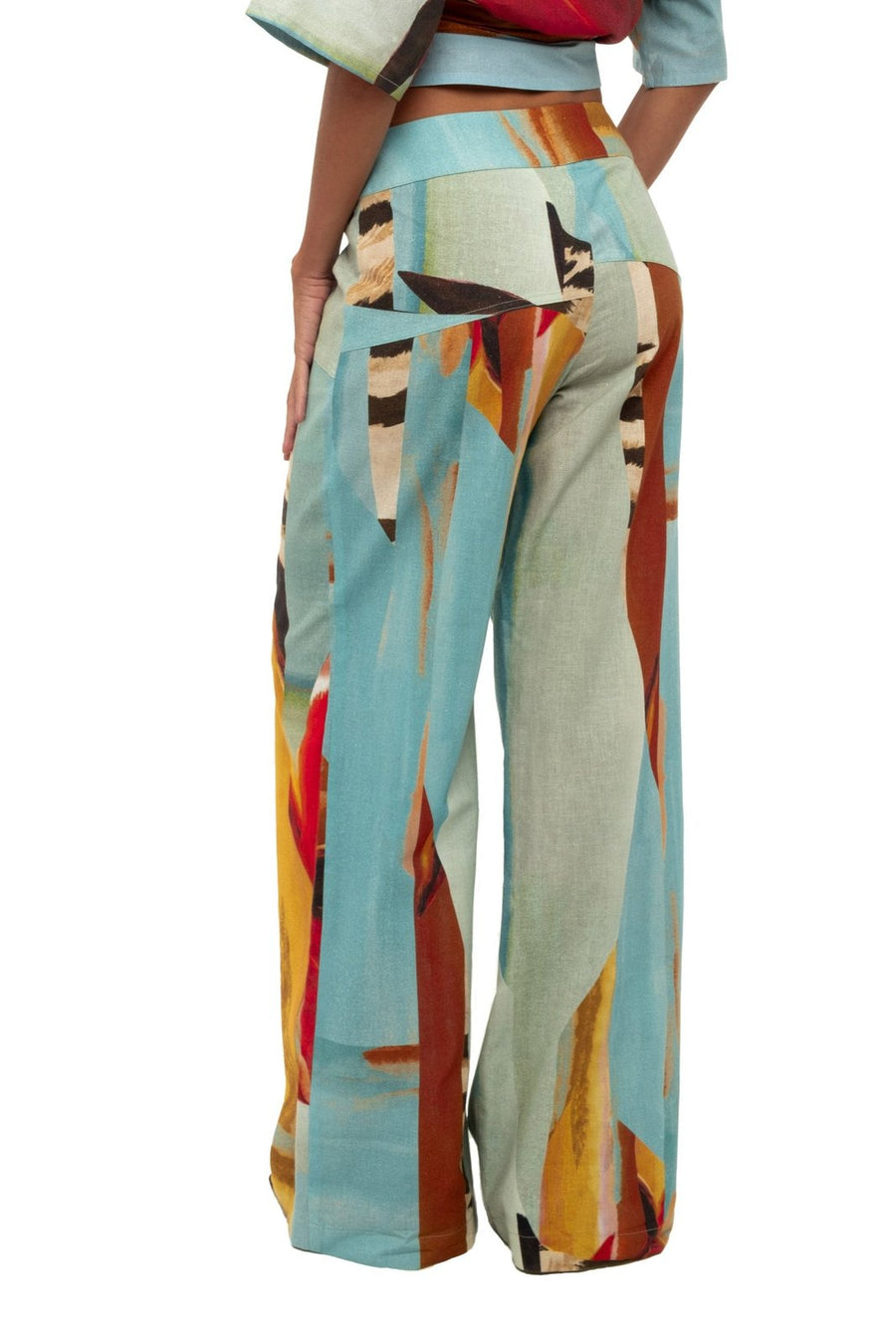 Reef Asymmetrical Linen Pants