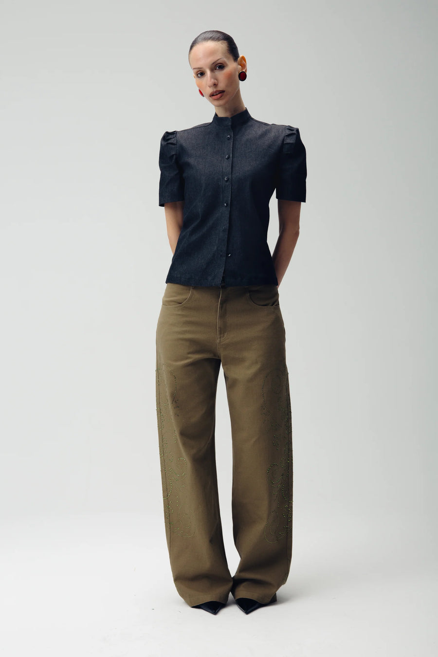 Baya Rhinestones Denim Pant