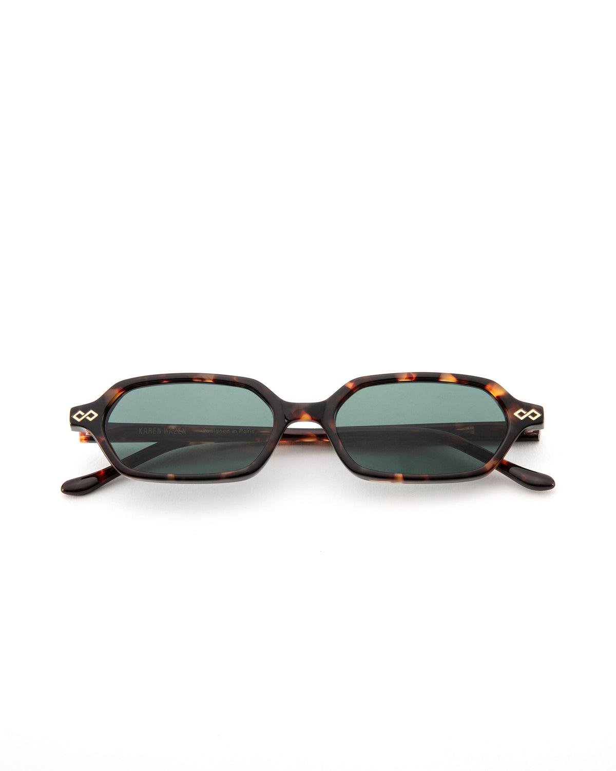 Sara Sunglasses - Green on Tortoise