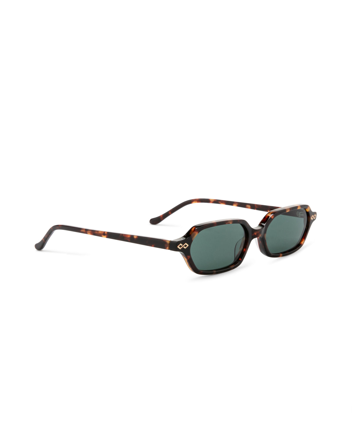 Sara Sunglasses - Green on Tortoise