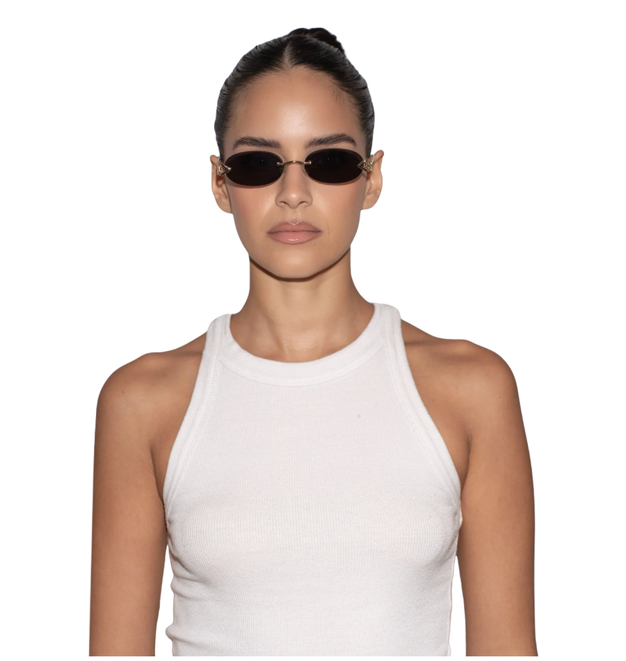 Cleo Sunglasses - Black on Gold