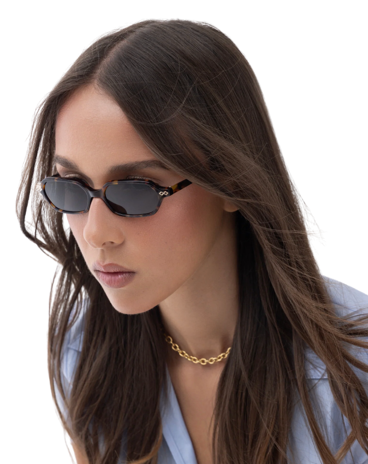 Sara Sunglasses - Green on Tortoise