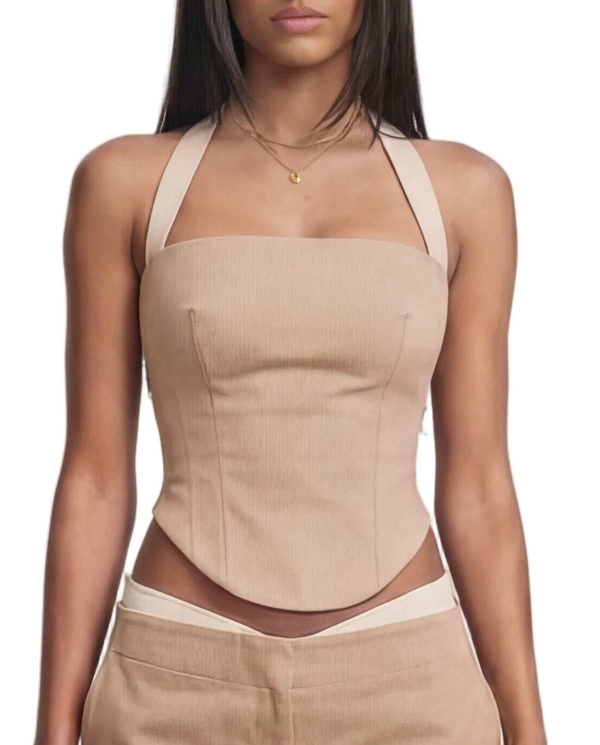 Contrast Set in Beige & White