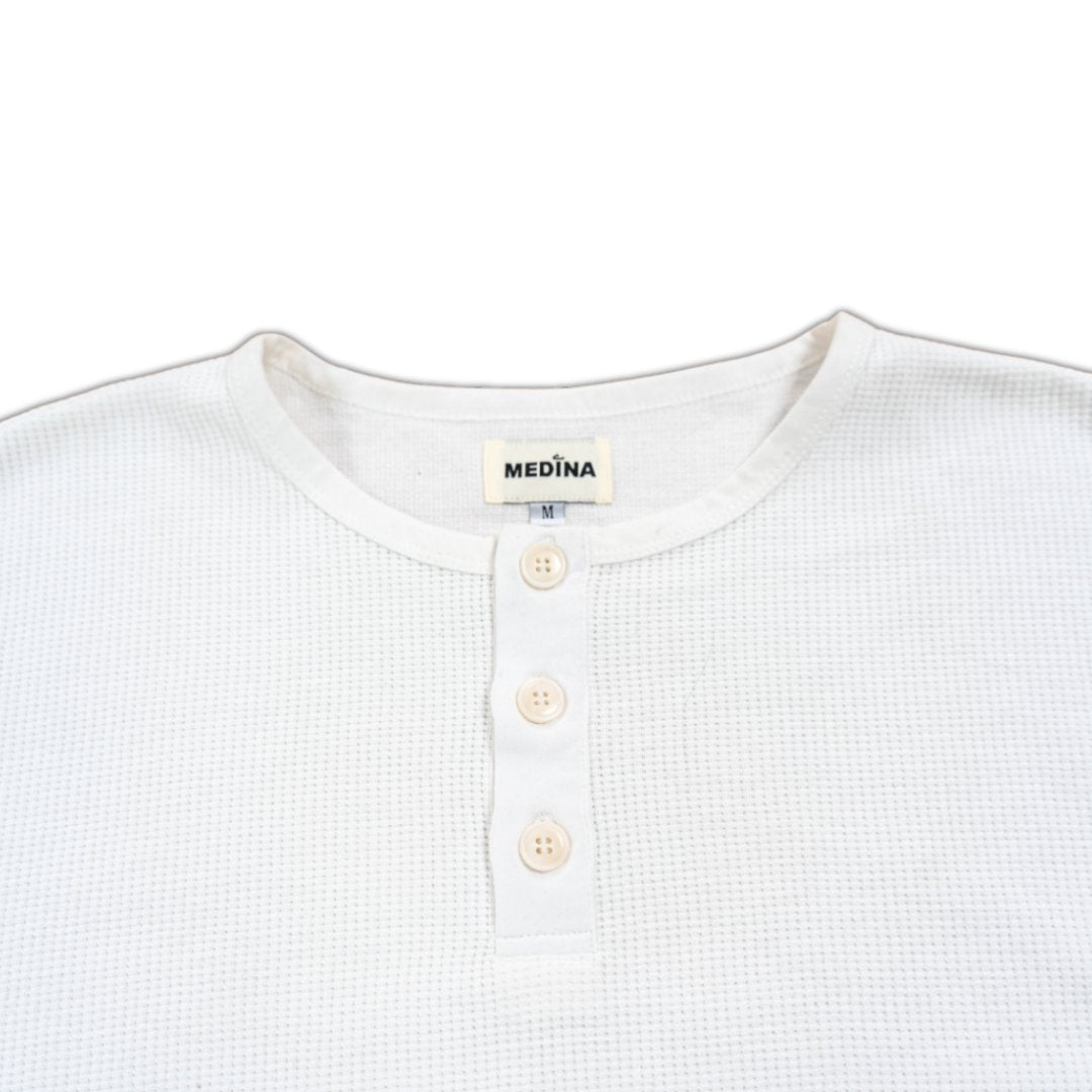 Crochet Layered Henley Shirt