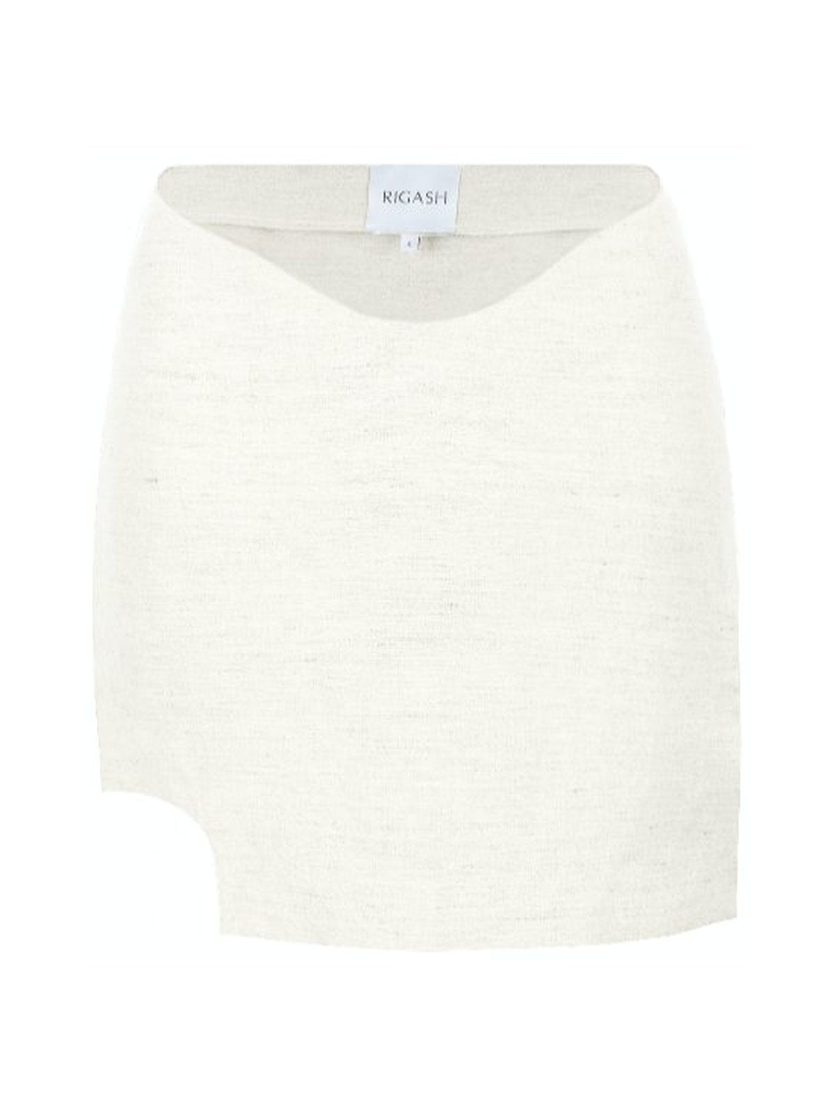 Dip Waist Mini Skirt - White