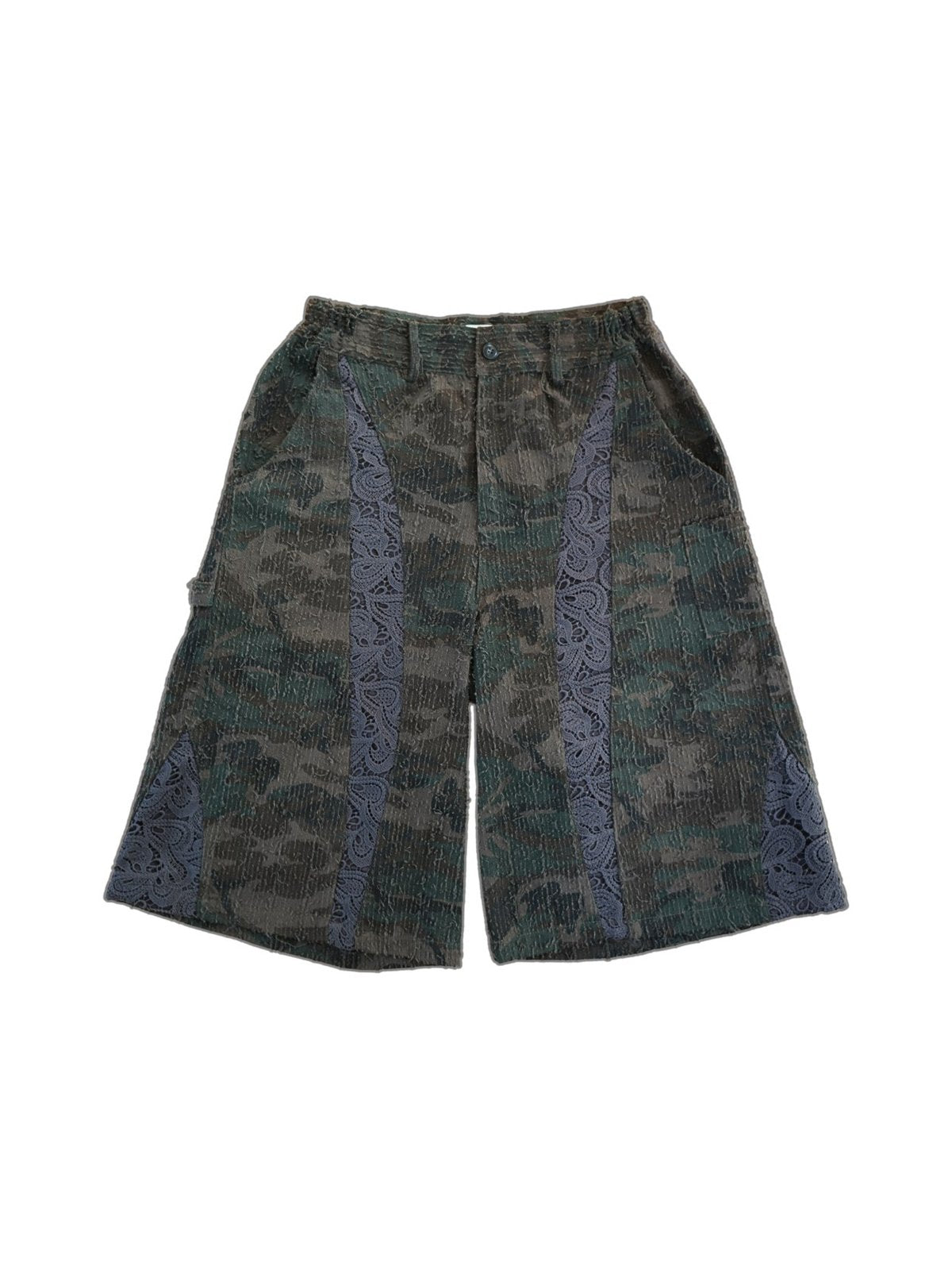 Distressed Dark Camo Shorts