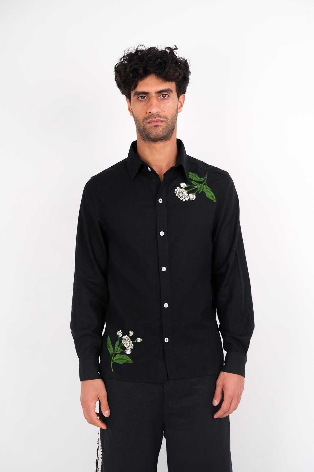 Hand Embroidered Jasmine Shirt