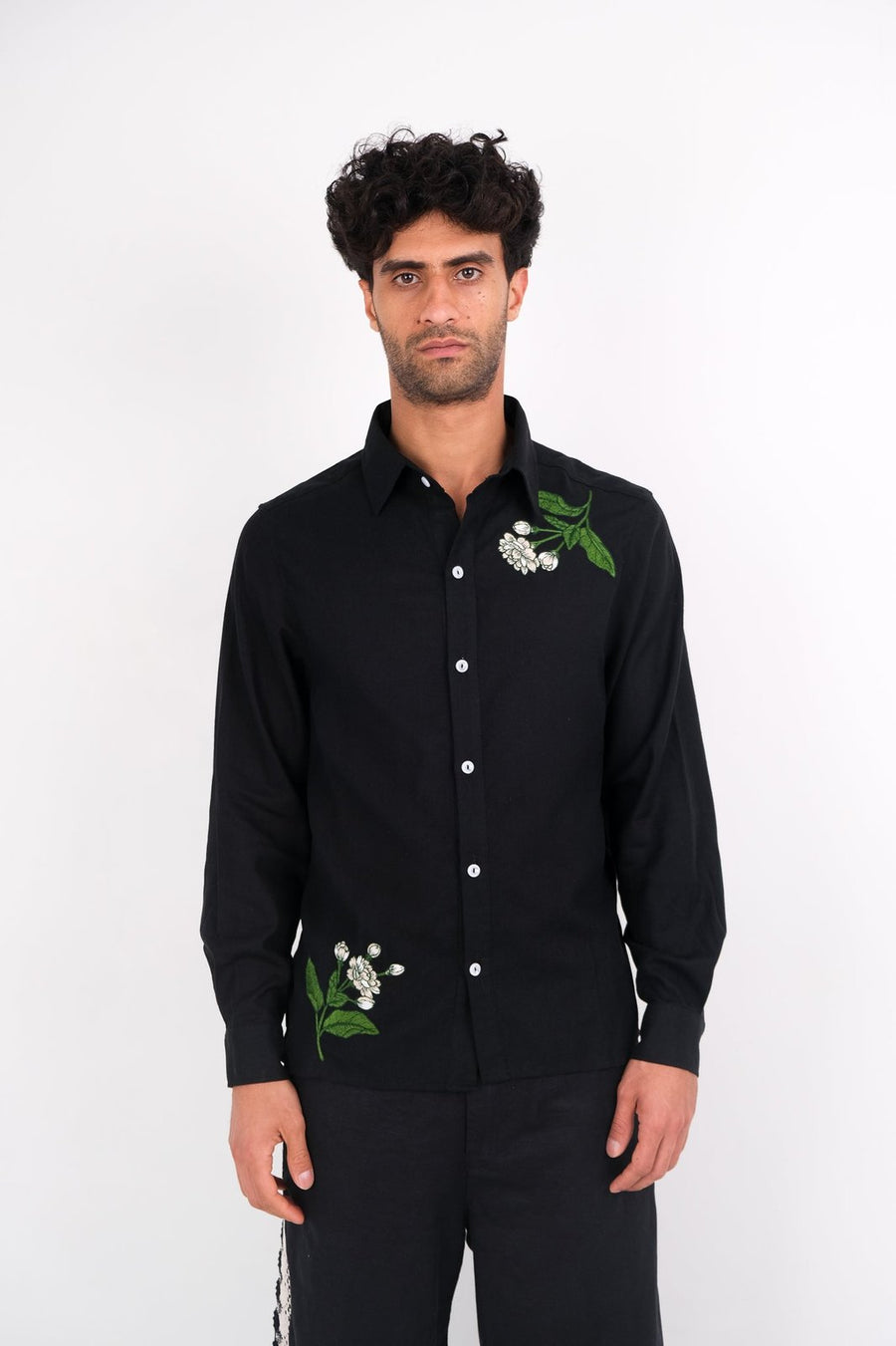 Hand Embroidered Jasmine Shirt