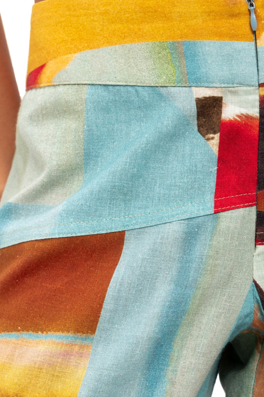 Reef Asymmetrical Linen Pants
