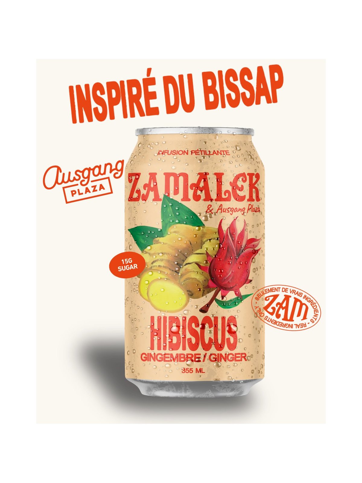 Zamalek Hibiscus Ginger (355ml can)