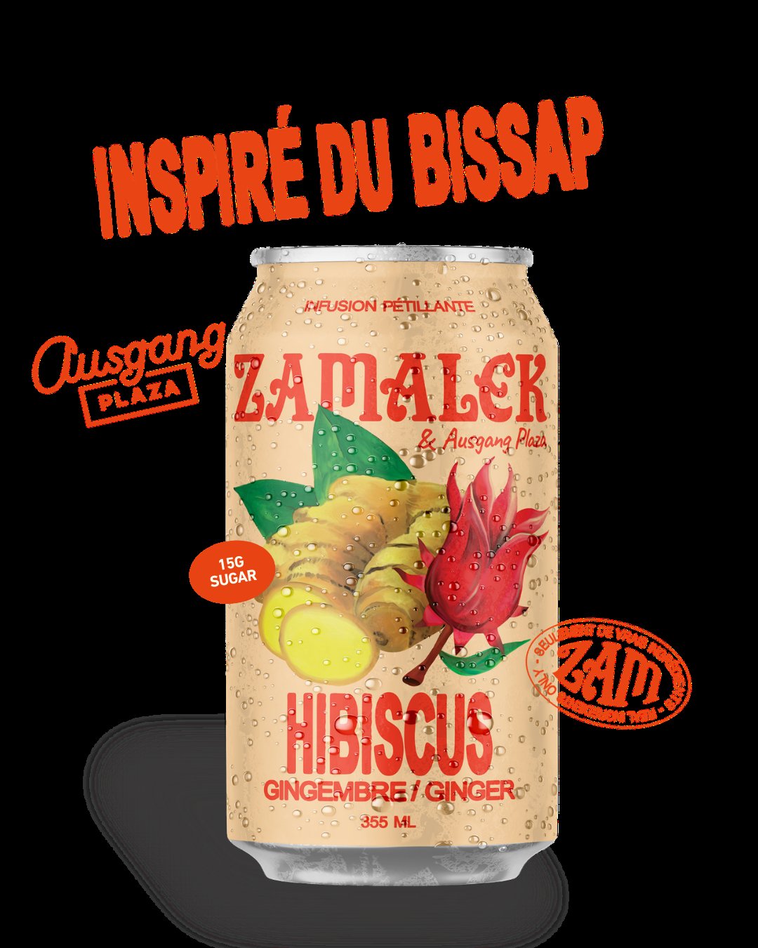 Zamalek Hibiscus Ginger (355ml can)
